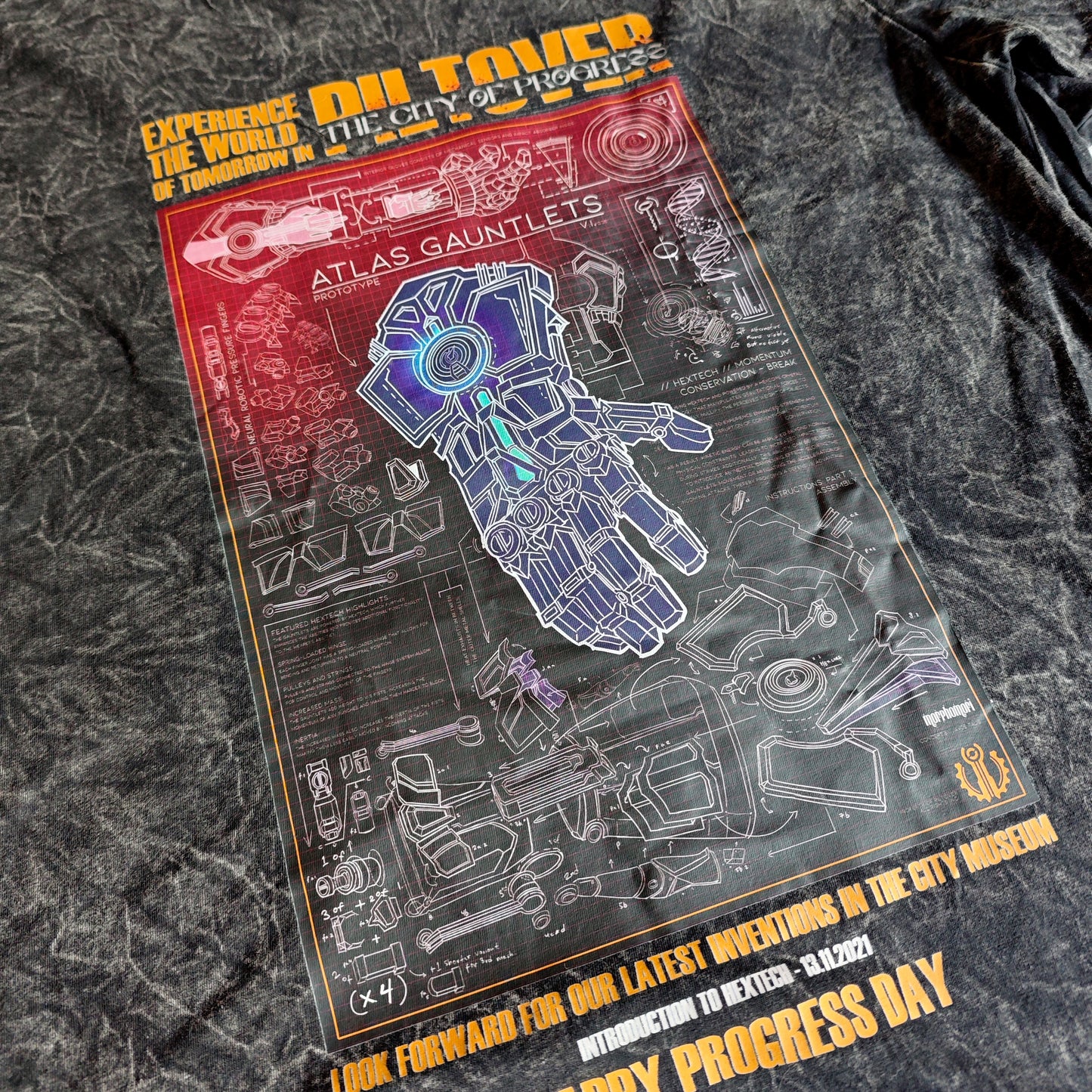 Arcane - Vi's Gauntlets (Acid Wash Tee)