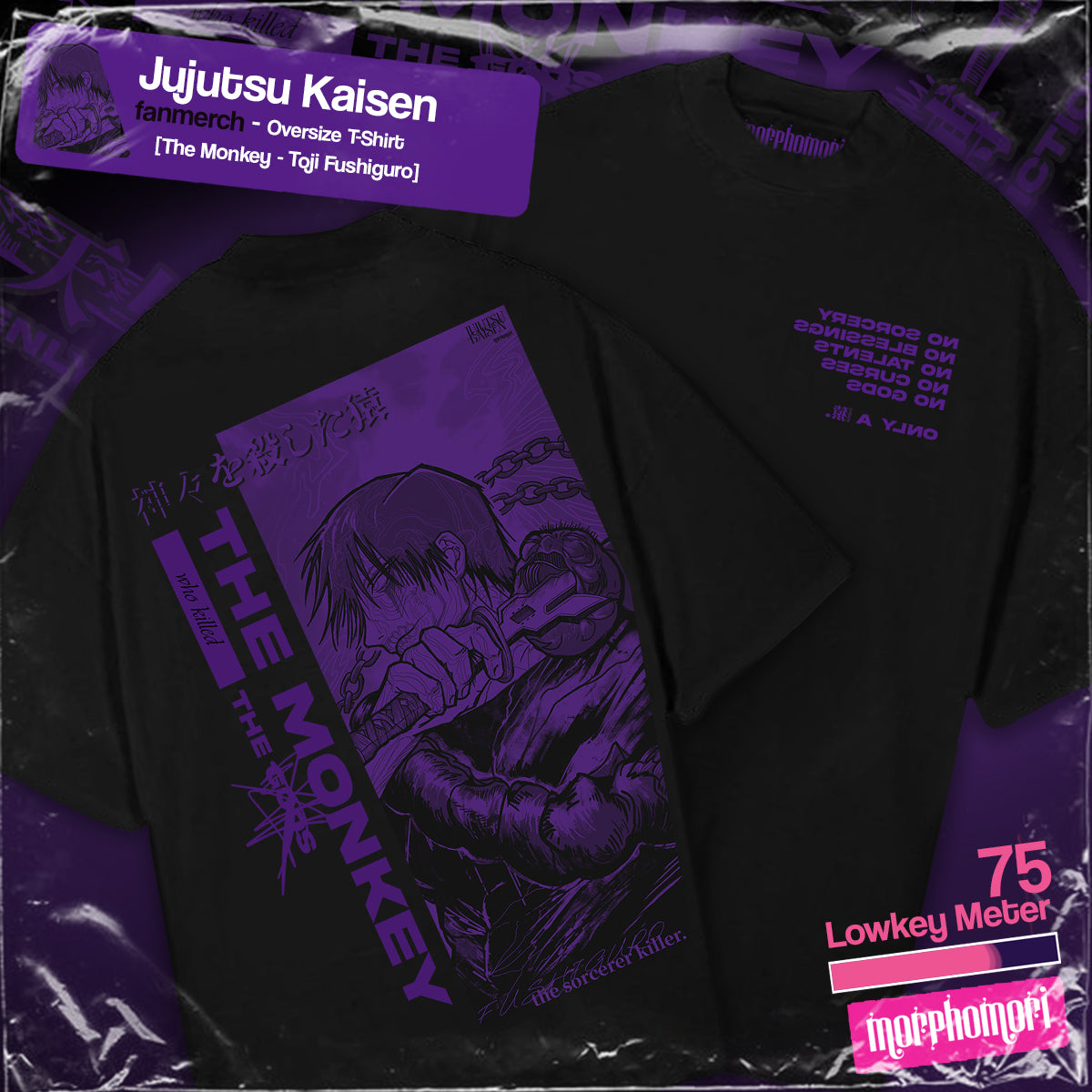 Jujutsu Kaisen - The Monkey Toji Fushiguro (Heavyweight Oversized Tee)